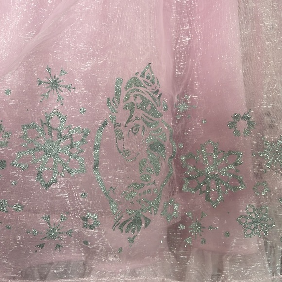 Disney Youth Girls, Frozen‎ Elsa, Pink/Silver tulle Skirt, Halloween, Size XL - Picture 2 of 5